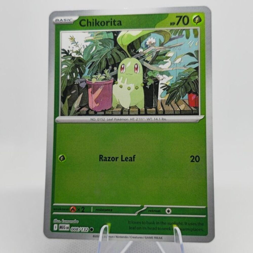 Chikorita reverse holo #008 MEG Mega Evolution Pokemon